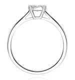0.25ct Lab Diamond Cluster Solitaire Ring H/si In 9k White Gold
