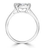 1 Carat Lab Diamond Cluster Solitaire Ring H/si In 9k White Gold