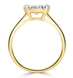 1 Carat Lab Diamond Cluster Solitaire Ring H/si In 9k Gold