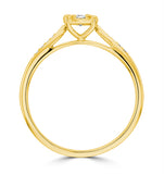 Lab Diamond Engagement Ring With Shoulders 0.25ct H/si In 9k Gold