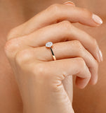 Lab Diamond Halo Engagement Ring 0.25ct H/si In 9k Gold
