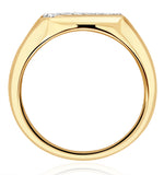 Mens Lab Diamond Signet Ring 9k Gold 0.25ct H/si