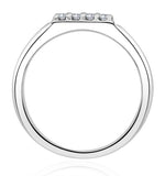 Mens 9k Gold Lab Diamond Encrusted 0.50ct H/si Signet Ring