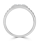 Mens Lab Diamond Design Ring 0.25ct H/si In Sterling Silver