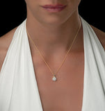 Lab Diamond Star Cluster Pendant Necklace 0.50ct H/si In 9k Gold