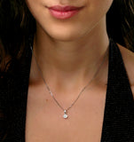 Lab Diamond Cluster Pendant Necklace 0.25ct H/si In 9k White Gold