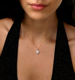 Lab Diamond Pave Heart Pendant Necklace 0.50ct H/si In 9k Gold