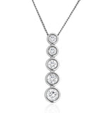 Lab Diamond Life Journey Necklace 0.50ct H/si In 9k White Gold