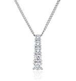 Lab Diamond Life Journey Pendant Necklace 0.25ct H/si 9k White Gold