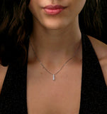 Lab Diamond Life Journey Pendant Necklace 0.25ct H/si 9k White Gold
