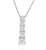Lab Diamond Life Journey Pendant Necklace 0.50ct H/si In 9k White Gold