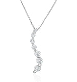 Lab Diamond Life Journey Pendant Necklace 0.25ct H/si In 9k White Gold
