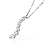 Lab Diamond Life Journey Pendant Necklace 0.25ct H/si In 9k White Gold