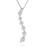 Lab Diamond Life Journey Pendant Necklace 0.50ct H/si In 9k White Gold
