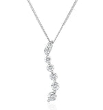Lab Diamond Life Journey Pendant Necklace 0.50ct H/si In 9k White Gold