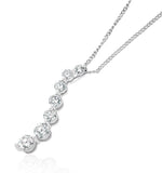 Lab Diamond Life Journey Pendant Necklace 0.50ct H/si In 9k White Gold