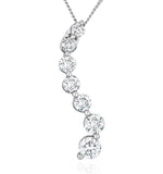 Lab Diamond Life Journey Necklace 1.00ct H/si In 9k White Gold