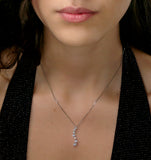 Lab Diamond Life Journey Necklace 1.00ct H/si In 9k White Gold