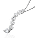 Lab Diamond Life Journey Necklace 1.00ct H/si In 9k White Gold