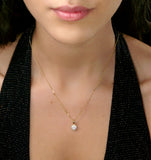 Lab Diamond Heart Pendant Necklace 0.25ct H/si In 9k  Gold