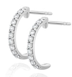 Comfort Huggy Lab Diamond Earrings 0.25ct H/si In 9k White Gold