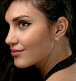 Comfort Huggy Lab Diamond Earrings 0.25ct H/si In 9k White Gold