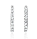 Comfort Huggy Lab Diamond Earrings 0.25ct H/si In 9k White Gold