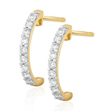 Comfort Huggy Lab Diamond Earrings 0.25ct H/si In 9k Gold