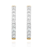 Comfort Huggy Lab Diamond Earrings 0.25ct H/si In 9k Gold