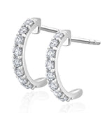Comfort Huggy Lab Diamond Earrings 0.50ct H/si In 9k White Gold