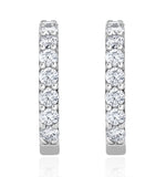 Comfort Huggy Lab Diamond Earrings 0.50ct H/si In 9k White Gold