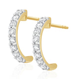 Comfort Huggy Lab Diamond Earrings 0.50ct H/si In 9k Gold