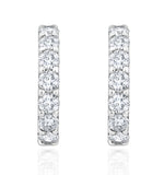 Comfort Huggy Lab Diamond Earrings 1.00ct H/si In 9k White Gold