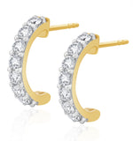 Comfort Huggy Lab Diamond Earrings 1.00ct H/si In 9k Gold