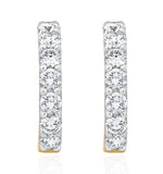 Comfort Huggy Lab Diamond Earrings 1.00ct H/si In 9k Gold