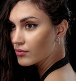 Lab Diamond Ear Climber Life Journey Earrings 1.00ct H/si 9kw Gold