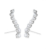 Ear Climber Life Journey 0.50ct Lab Diamond Earrings 9k White Gold