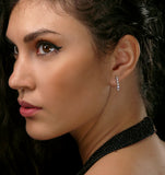 Life Journey Lab Diamond Rubover Drop Earrings 0.25ct In 9k White Gold
