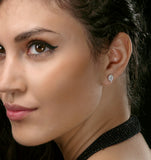 Halo Lab Diamond Multi-wear Earrings 1.25ct H/si In 9k White Gold