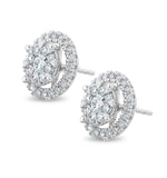 Halo Lab Diamond Multi-wear Earrings 1.25ct H/si In 9k White Gold
