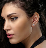 0.50ct Lab Diamond Flower Cluster Earrings In 9k White Gold