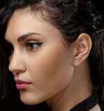 0.30ct Lab Diamond Rub Over Stud Earrings In 9k Gold - 5.2mm