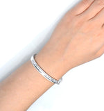 18k White Gold Diamond Bangle 2.00ct H/si