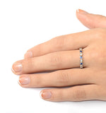 Sapphire 0.90ct And G/vs Diamond Platinum Eternity Ring  Hg35-322uxus