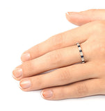 Sapphire 0.70ct And Diamond 18k White Gold Eternity Ring