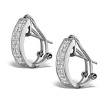 Diamond 1.30ct 18k White Gold Earrings - Rtc-p3217