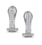 Diamond 0.68ct 18k White Gold Earrings - Rtc-p3219