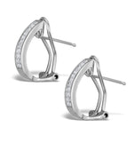 Diamond 0.68ct 18k White Gold Earrings - Rtc-p3219
