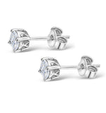 Diamond Earrings 1.00ct Look Galileo Style - 0.30ct In Platinum