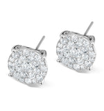 Grande Diamond Earrings 1.06ct H/si In 18k White Gold - P3470y